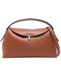 TOTEME - Tuck-lock Fastening Grained-leather Tote Bag - Lyst