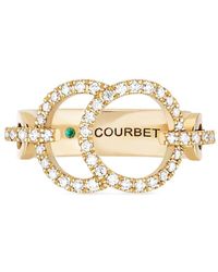 COURBET Céleste Ring Aus Recyceltem 18 Karat Weißgold Mit Synthetischen Diamanten in Mettallic Damen Schmuck Ringe 