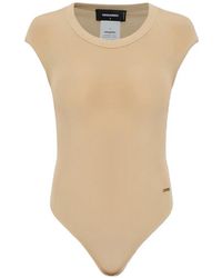 DSquared² - Logo-Appliqué Ribbed Bodysuit - Lyst