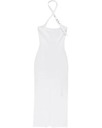 The Attico - Decorative-Buckle Halterneck Dress - Lyst
