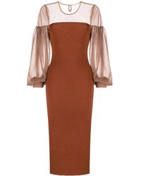 Ulla Johnson - Robe Nervurée Milla À Empiècement Transparent - Lyst