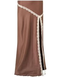 LoveShackFancy - Emmabelle Lace-Trim Midi Skirt - Lyst