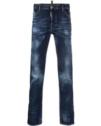 DSquared² - Straight-Leg-Jeans mit Logo-Patch - Lyst