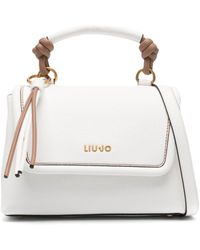Liu Jo - Synthetic Leather Tote Bag With Logo Plaque - Lyst