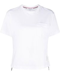 Thom Browne - Crew Neck Short-sleeved T-shirt - Lyst