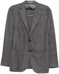 Corneliani - Check-Pattern Single-Breasted Blazer - Lyst
