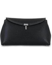 TOTEME - "T Lock Grained Leather" Clutch Bags - Lyst