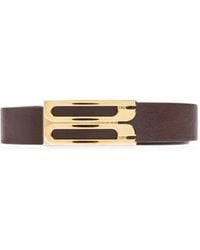 Victoria Beckham - Dorian Monogram-Buckle Leather Belt - Lyst
