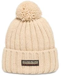 Napapijri - Fea 2 Ribbed-Knit Pompom Beanie - Lyst