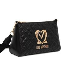 Love Moschino - キルティング ロゴ ショルダーバッグ - Lyst