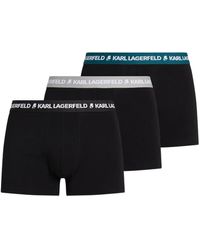Karl Lagerfeld - Drie Boxershorts Met Logoband - Lyst