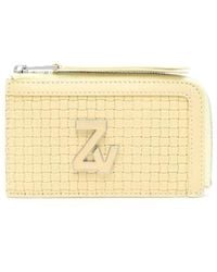Zadig & Voltaire - Portefeuille en cuir médium à plaque logo - Lyst