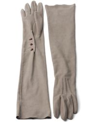 Prada - Long Suede Gloves - Lyst