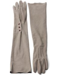 Prada - Long Suede Gloves - Lyst