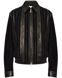 Versace - Greca-Embossed Panelled Jacket - Lyst