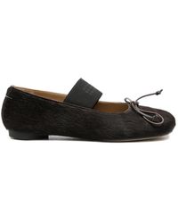 MM6 by Maison Margiela - Elasticated-Strap Ballet Flats - Lyst