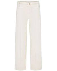 Cambio - Buttoned Cropped Jeans - Lyst