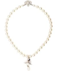 Vivienne Westwood - Faux-Pearl Drop Choker - Lyst