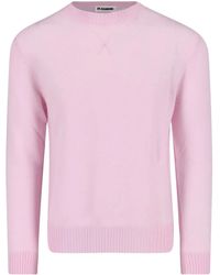 Jil Sander - Logo-Embroidered Crew-Neck Sweater - Lyst