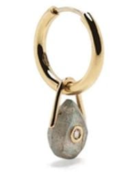 Pascale Monvoisin - 9Kt Orso Labradorite Hoop Earring - Lyst