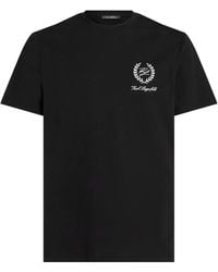Karl Lagerfeld - Embroidered-Logo T-Shirt - Lyst
