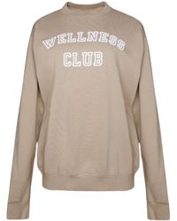 Sporty & Rich - Wellness Club Cotton Sweatshirt - Lyst