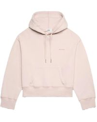 Ami Paris - Logo-embroidered Cotton Hoodie - Lyst