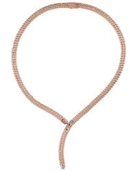 Officina Bernardi - 18Kt Rose Enigma Y Diamond Necklace - Lyst