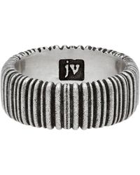 John Varvatos - Wire-textured Sterling-silver Ring - Lyst