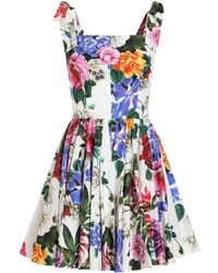 Dolce & Gabbana - Floral Print Dress - Lyst