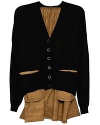 Uma Wang - Panelled Crepe Cardigan - Lyst