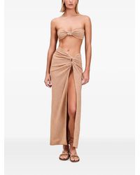 Devon Windsor - Gwen Twist-Detail Front-Slit Skirt - Lyst