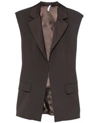 Imperial - Satin-Lapel Cutout-Back Gilet - Lyst