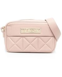 Love Moschino - Logo-Plaque Quilted Cross-Body Bag - Lyst