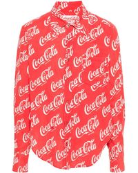 ERL - X Coca-Cola Hemd mit Print - Lyst