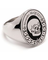 Alexander McQueen - Skull Signet Ring - Lyst