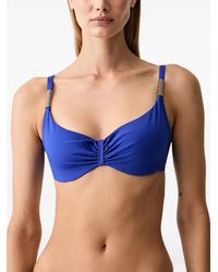 Chantelle - Icon Ruched Ring-Embellished Bikini Top - Lyst