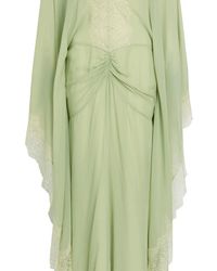 de la vali lilith ruched chiffon maxi dress De La Vali Lilith Ruched Maxi