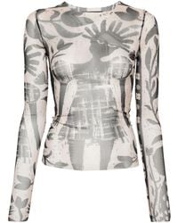 BOTTER - Graphic-Print Mesh T-Shirt - Lyst