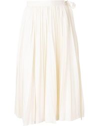 Dice Kayek Accordion Pleat Midi Skirt - White