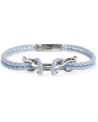 Ferragamo - Gancini Braided Leather Bracelet - Lyst