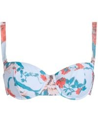 Erdem - Floral-Print Underwired Bikini Top - Lyst