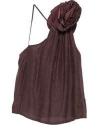 Mes Demoiselles - One-Shoulder-Top mit Blumendetail - Lyst