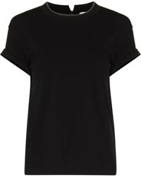 Brunello Cucinelli - T-Shirt mit rundem Ausschnitt - Lyst