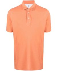 Brunello Cucinelli - Short-Sleeved Cotton Polo Shirt - Lyst