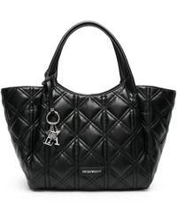 Emporio Armani - Diamond-quilted Tote Bag - Lyst