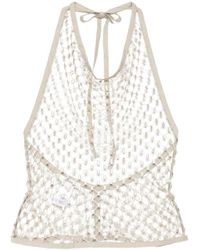 Lemaire - Fishnet Halter Top - Lyst