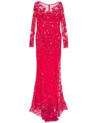 Zuhair Murad - Lace-Embellished Fishtail Gown - Lyst