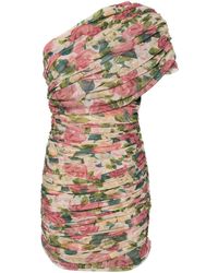 Saint Laurent - Mini-jurk Met Bloemenprint - Lyst