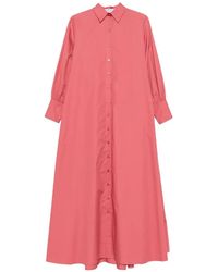 Abadia - Layered Maxi Shirt Dress - Lyst